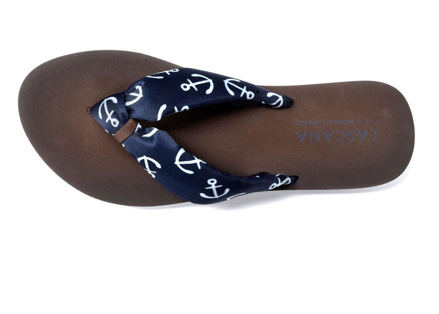LASCANA Sandale, Badeschuh, Pantolette, Badelatsche, Flip Flop, Sommerschuh, Badezehentrenner Zehentrenner ultraleicht mit softem Band VEGAN – Bild 2 von 5
