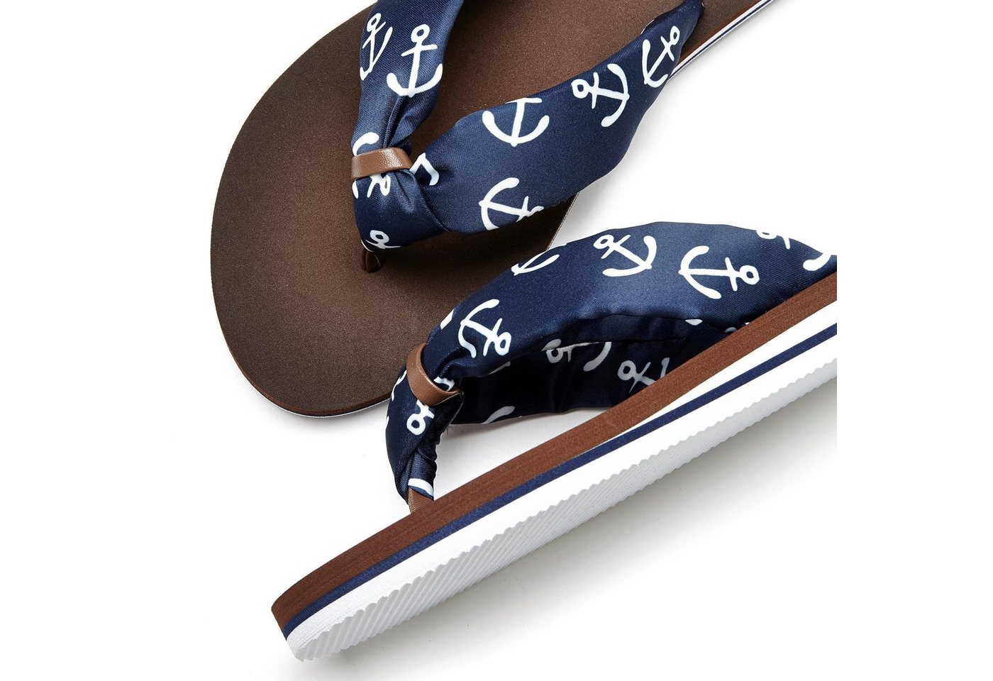 LASCANA Sandale, Badeschuh, Pantolette, Badelatsche, Flip Flop, Sommerschuh, Badezehentrenner Zehentrenner ultraleicht mit softem Band VEGAN – Bild 3 von 5