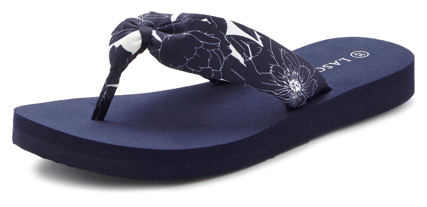 LASCANA Sandale, Badeschuh, Pantolette, Badelatsche, Flip Flop, Sommerschuh, Badezehentrenner Zehentrenner ultraleicht mit softem Band VEGAN – Bild 2 von 5