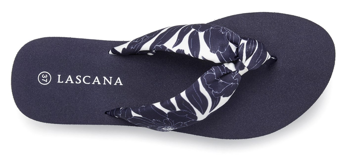 LASCANA Sandale, Badeschuh, Pantolette, Badelatsche, Flip Flop, Sommerschuh, Badezehentrenner Zehentrenner ultraleicht mit softem Band VEGAN – Bild 3 von 5