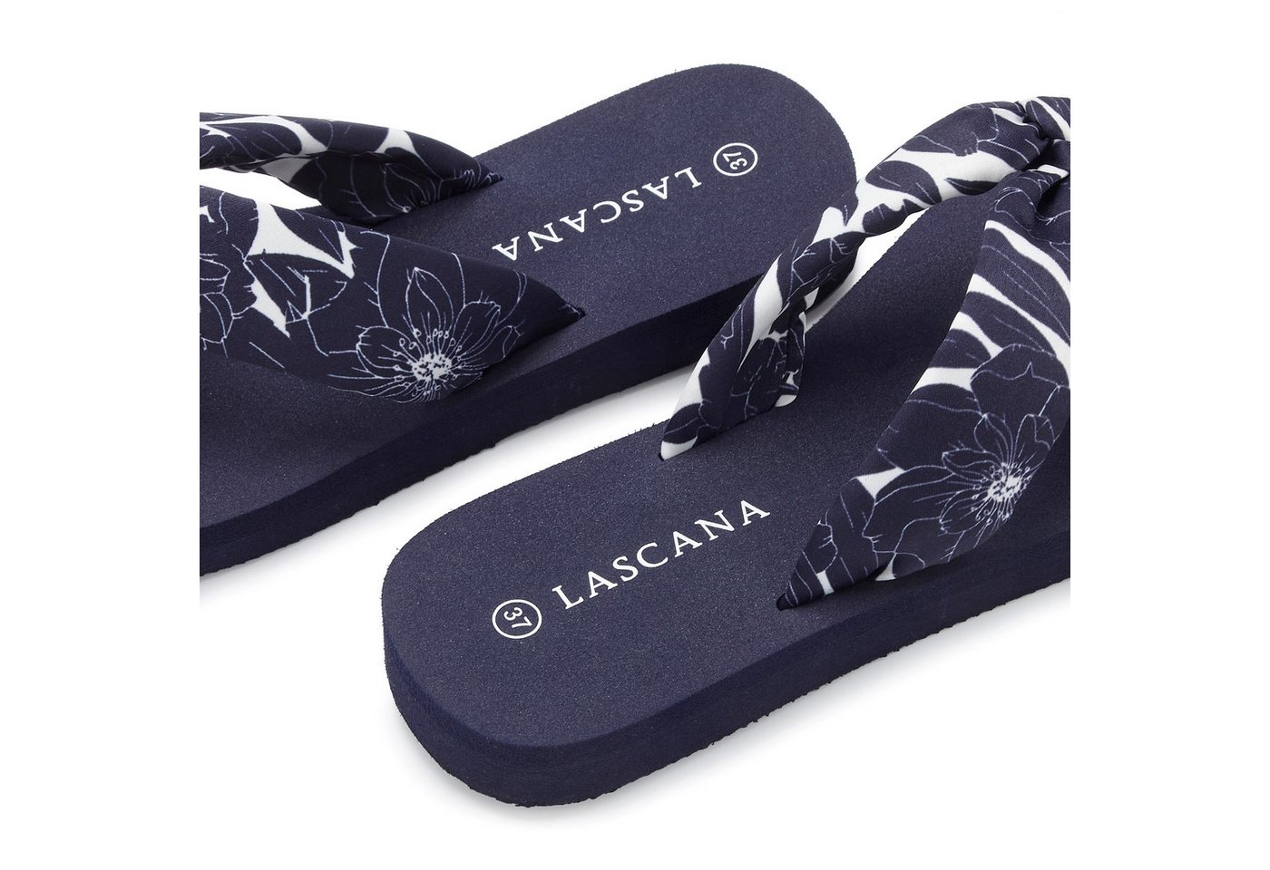 LASCANA Sandale, Badeschuh, Pantolette, Badelatsche, Flip Flop, Sommerschuh, Badezehentrenner Zehentrenner ultraleicht mit softem Band VEGAN – Bild 5 von 5