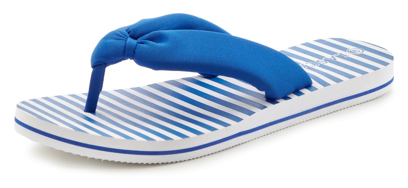 LASCANA Sandale, Badeschuh, Pantolette, Badelatsche, Flip Flop, Sommerschuh, Badezehentrenner Zehentrenner ultraleicht mit softem Band VEGAN – Bild 2 von 5