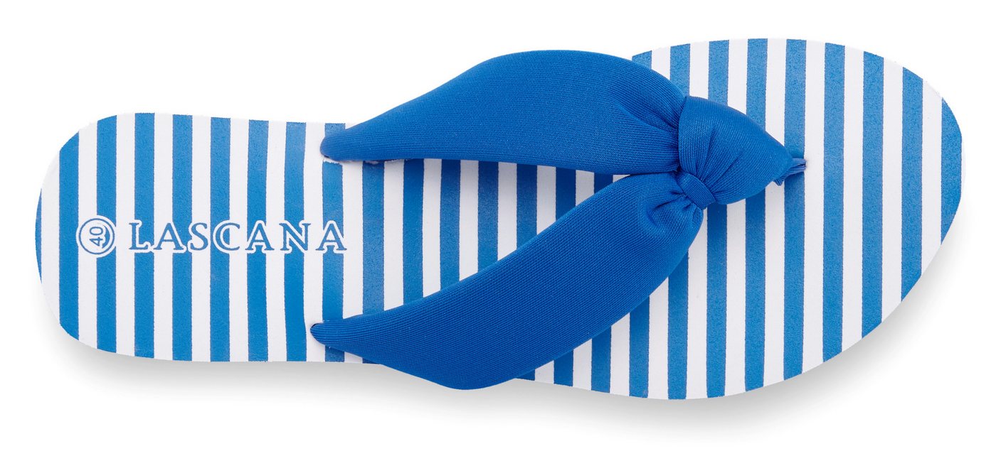 LASCANA Sandale, Badeschuh, Pantolette, Badelatsche, Flip Flop, Sommerschuh, Badezehentrenner Zehentrenner ultraleicht mit softem Band VEGAN – Bild 3 von 5