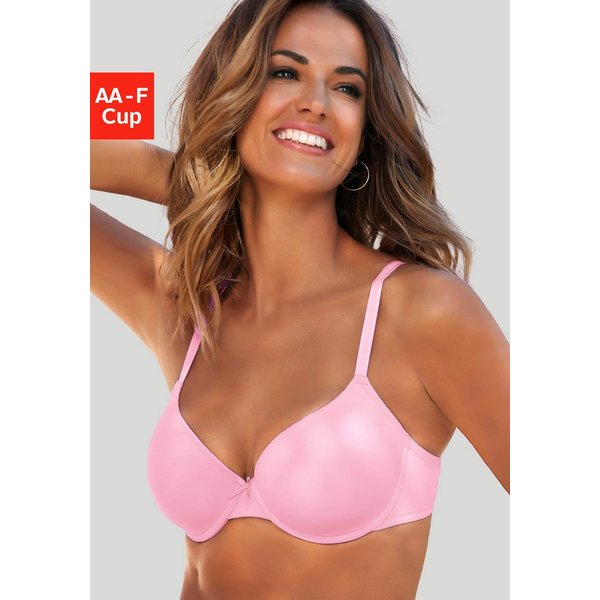LASCANA Schalen-BH, T-Shirt-BH, Bügel-BH, Ela - perfect basic aus seidiger Microfaser, bequemer BH, große Größen