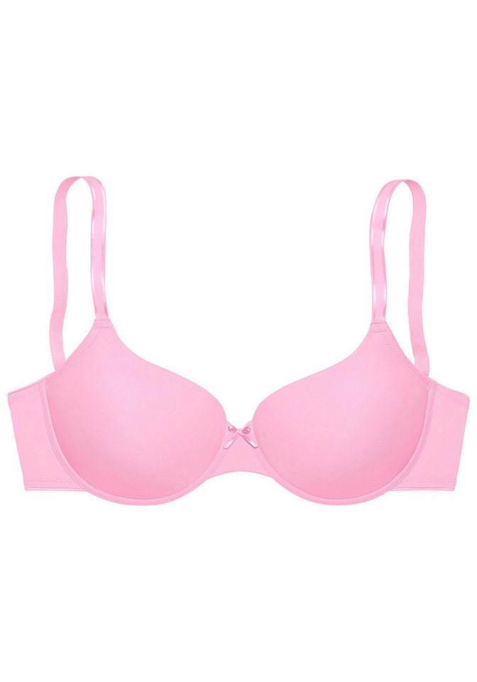LASCANA Schalen-BH, T-Shirt-BH, Bügel-BH, Ela - perfect basic aus seidiger Microfaser, bequemer BH, große Größen – Bild 2 von 5