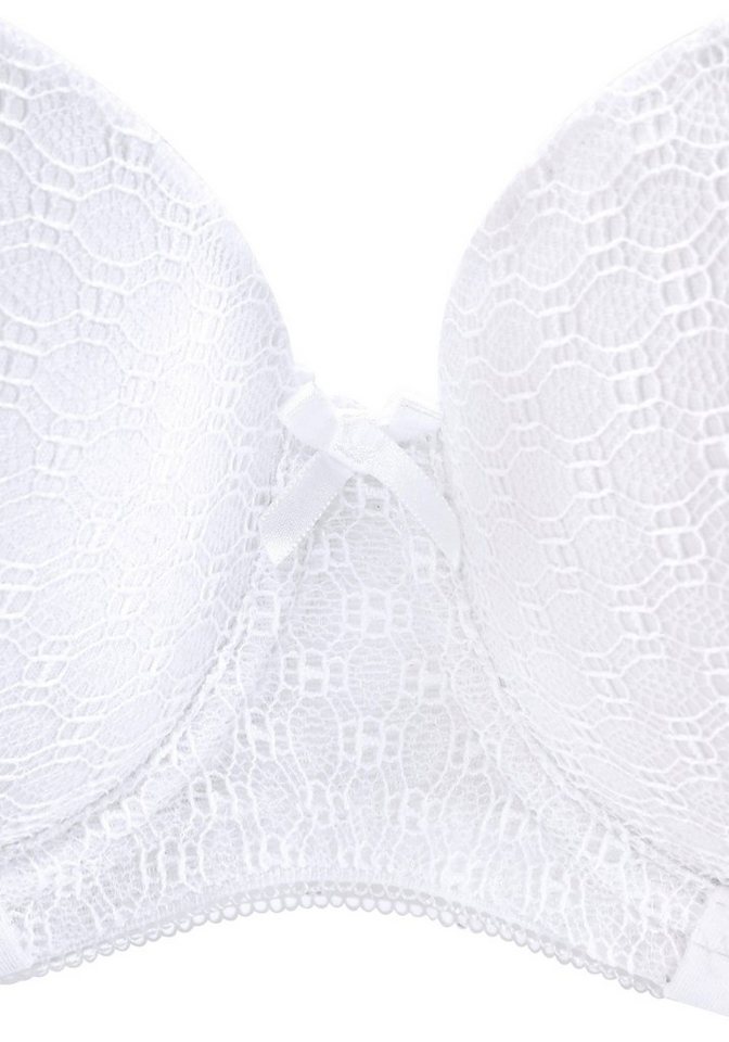 LASCANA Schalen-BH, Bügel-BH, Dirndl-BH mit graphischer Spitze, Dessous – Bild 5 von 5