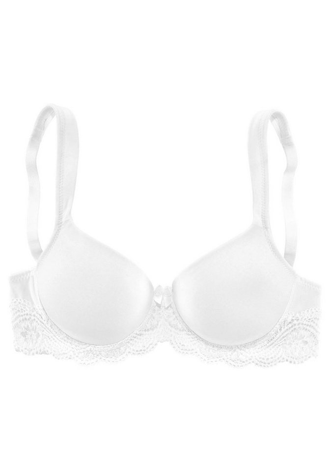 LASCANA Schalen-BH, T-Shirt-BH, Bügel-BH, Dirndl-BH mit breiten Trägern, weiche Spitze, große Größen – Bild 2 von 5
