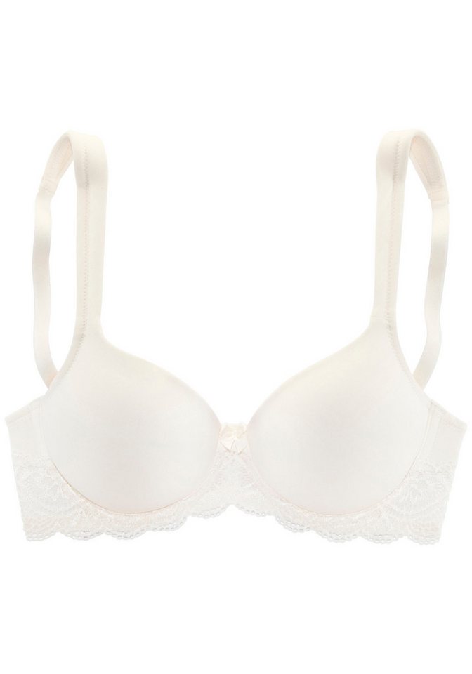 LASCANA Schalen-BH, T-Shirt-BH, Bügel-BH, Dirndl-BH mit breiten Trägern, weiche Spitze, große Größen – Bild 2 von 5