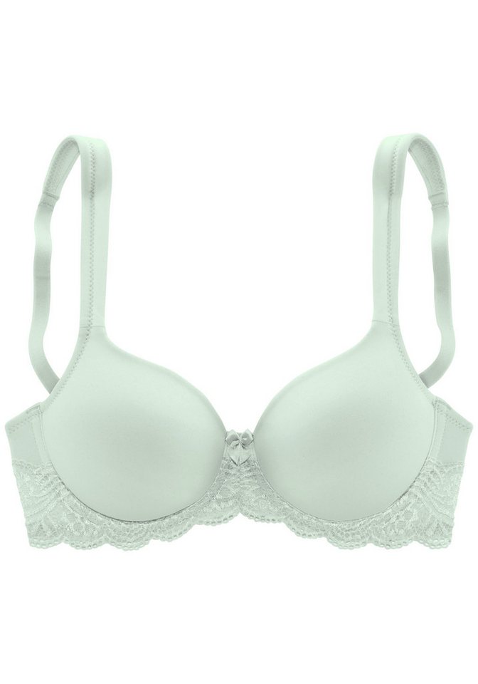 LASCANA Schalen-BH, T-Shirt-BH, Bügel-BH, Dirndl-BH mit breiten Trägern, weiche Spitze, große Größen – Bild 2 von 5