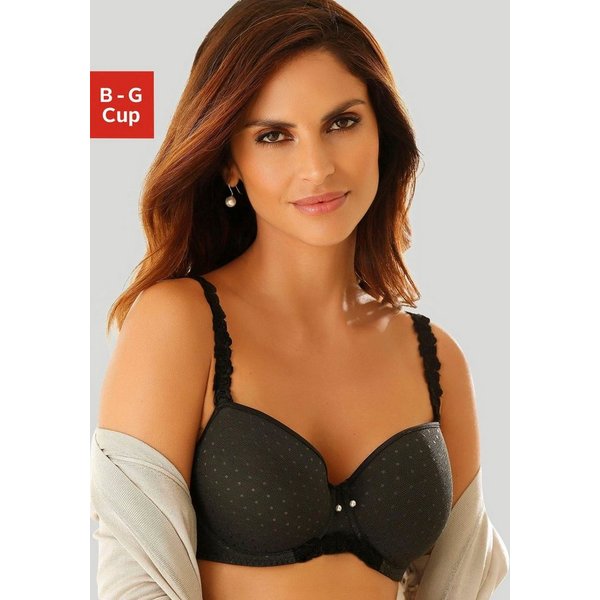 LASCANA Schalen-BH, Dirndl-BH, Bügel-BH mit verzierten Trägern, Dessous
