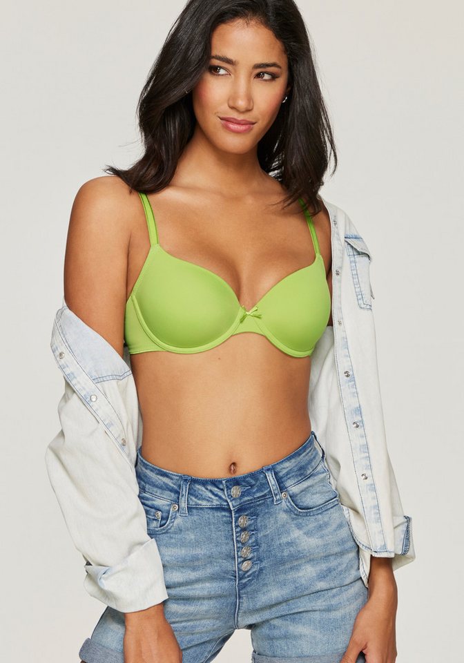 LASCANA Schalen-BH, T-Shirt-BH, Bügel-BH, Ela - perfect basic aus seidiger Microfaser, bequemer BH, große Größen – Bild 4 von 5
