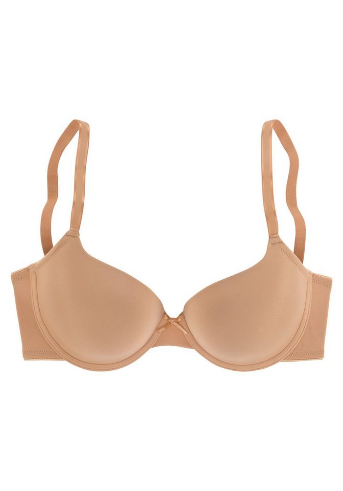 LASCANA Schalen-BH, T-Shirt-BH, Bügel-BH, Ela - perfect basic aus seidiger Microfaser, bequemer BH, große Größen – Bild 2 von 5