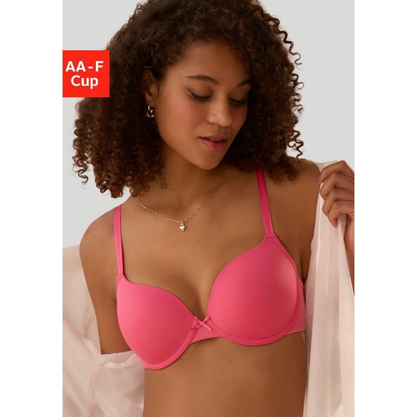 LASCANA Schalen-BH, T-Shirt-BH, Bügel-BH, Ela - perfect basic aus seidiger Microfaser, bequemer BH, große Größen