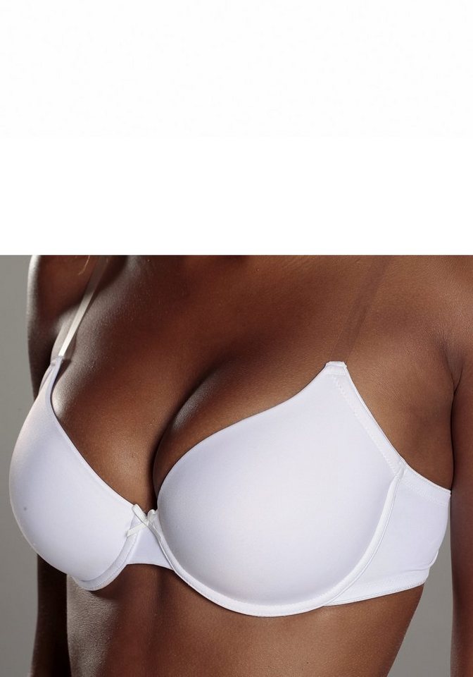 LASCANA Schalen-BH, T-Shirt-BH, Dirndl-BH, Ela mit transparenten Trägern, mit Bügel, Sommer, bequemer BH – Bild 4 von 5