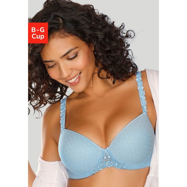 LASCANA Schalen-BH, Dirndl-BH, Bügel-BH mit verzierten Trägern, Dessous