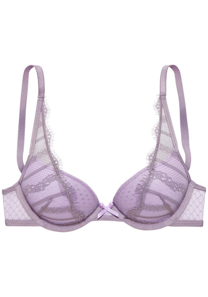 LASCANA Schalen-BH, BH mit Bügel, Spitzen-BH im High-Apex-Design als Dessous-Set kombinierbar, sexy Unterwäsche, sexy Dessous – Bild 2 von 5