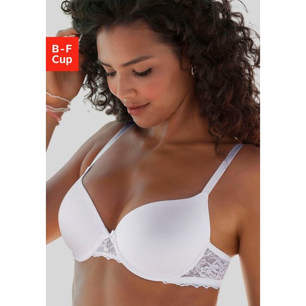 LASCANA Schalen-BH, BH mit Bügel, T-Shirt-BH, als Dessous-Set kombinierbar mit Spitzenrücken, große Größen, sexy Dessous, sexy Unterwäsche
