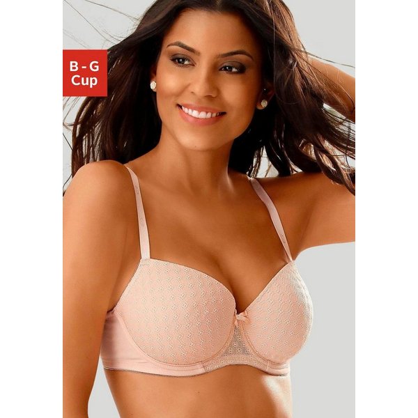 LASCANA Schalen-BH, Bügel-BH, Dirndl-BH mit graphischer Spitze, Dessous