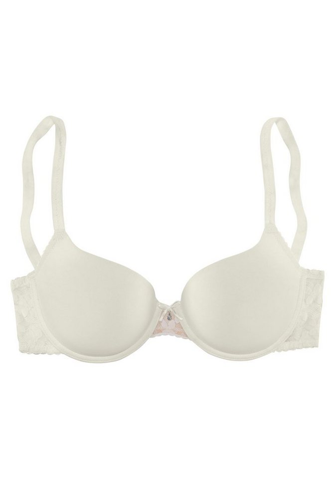 LASCANA Schalen-BH, BH mit Bügel, T-Shirt-BH mit Spitzenrücken bequemer BH, große Größen, Dessous – Bild 2 von 5