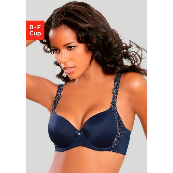 LASCANA Schalen-BH, BH mit Bügel, Dirndl-BH, Wanda mit seitlicher Stickerei Spitze, als Dessous-Set kombinierbar