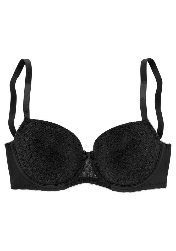LASCANA Schalen-BH, Bügel-BH, Dirndl-BH mit graphischer Spitze, Dessous – Bild 2 von 5