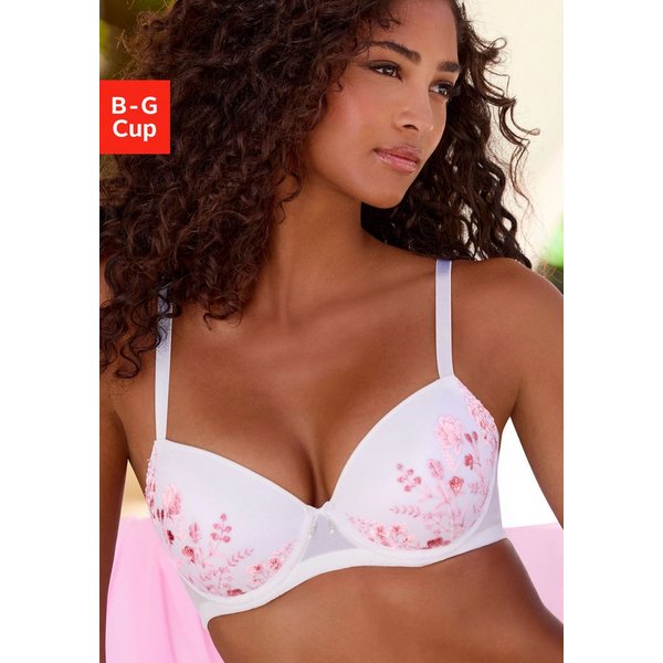 LASCANA Schalen-BH Bügel-BH, Maria Edle Stickerei-Spitze mit Blumen, als Dessous-Set kombinierbar