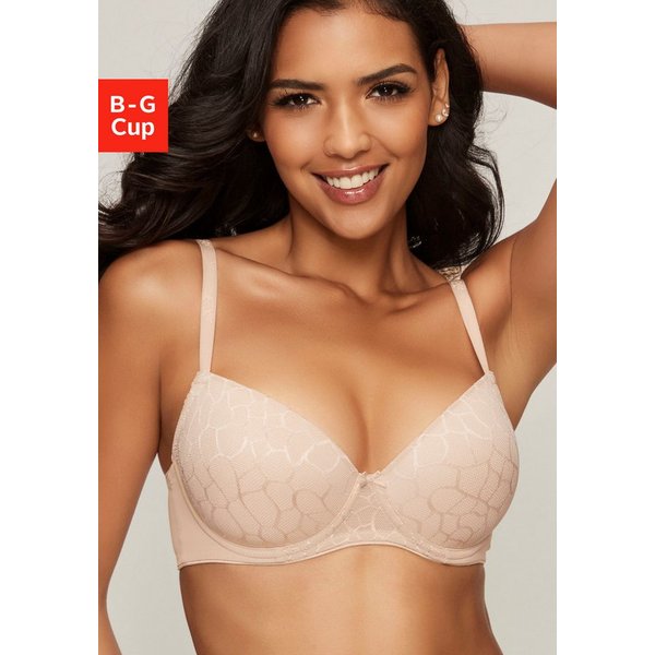 LASCANA Schalen-BH Chiara mit graphischem Netz-Muster, Dessous – ideal für große Größen