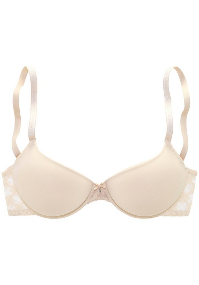LASCANA Schalen-BH, BH mit Bügel, T-Shirt-BH mit Spitzenrücken bequemer BH, große Größen, Dessous – Bild 2 von 5
