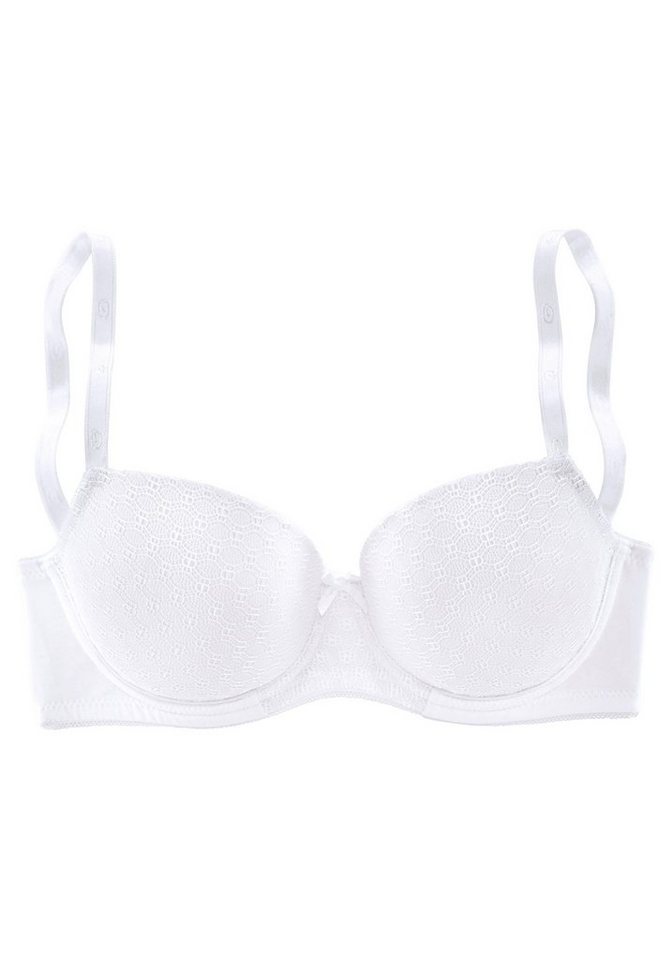 LASCANA Schalen-BH, Bügel-BH, Dirndl-BH mit graphischer Spitze, Dessous – Bild 2 von 5