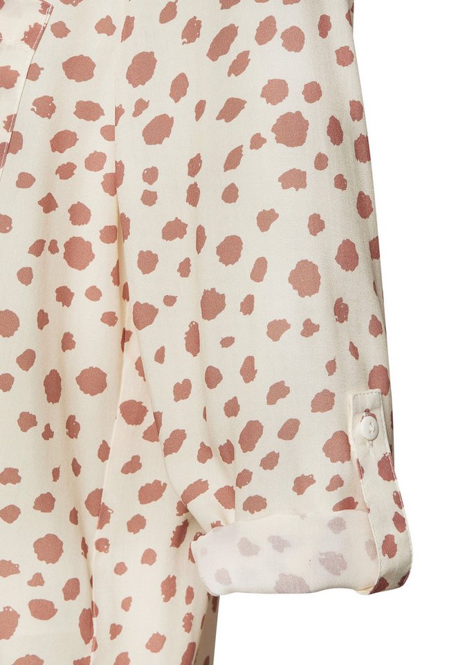 LASCANA Schlupfbluse mit Tupfenprint, 3/4-Ärmeln und kurzer Knopfleiste lockere Damenbluse, Blusenshirt mit Krempelärmel, Business, Basic – Bild 5 von 5