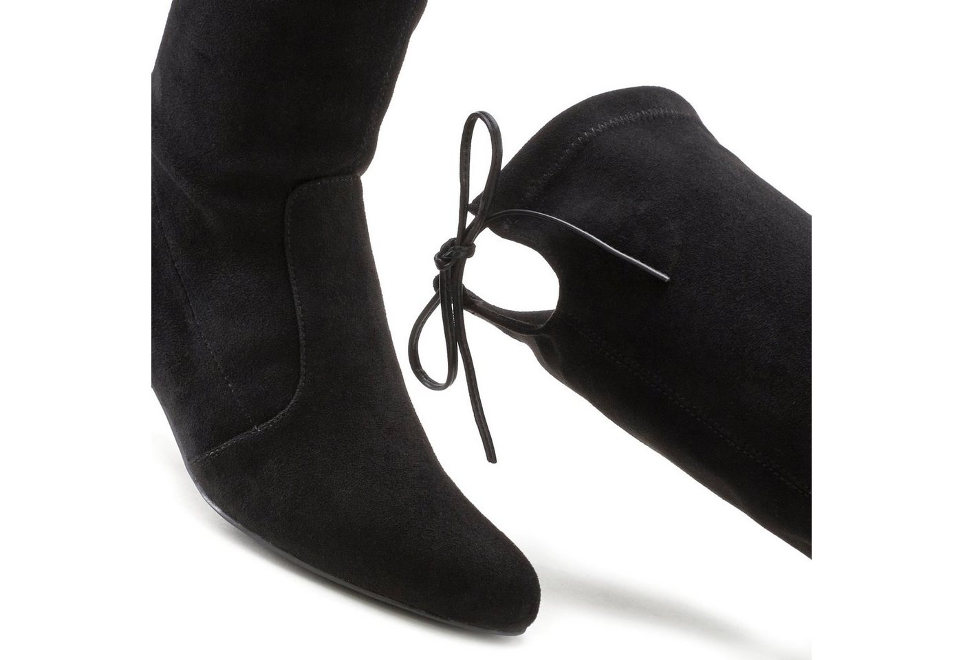 LASCANA Schlupfboots, Slouchy Boots, Slip-On, Schlupfstiefel aus stretchigem Material mit Blockabsatz in elegantem Design – Bild 5 von 5