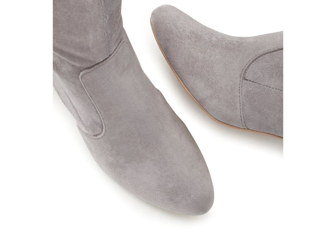 LASCANA Schlupfboots, Slouchy Boots, Slip-On, Schlupfstiefel aus stretchigem Material mit Blockabsatz in elegantem Design – Bild 5 von 5