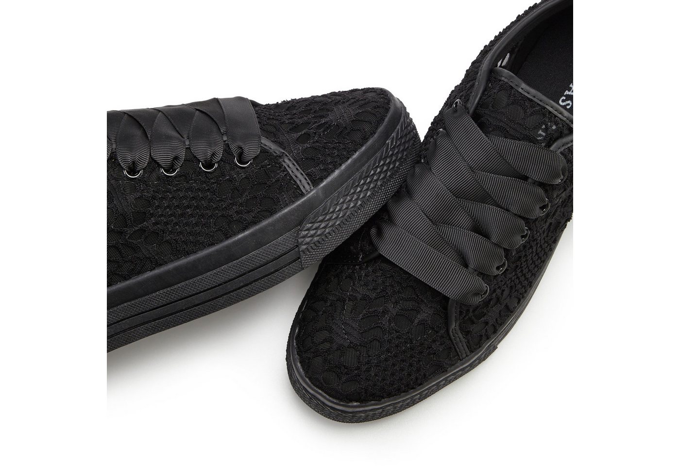 LASCANA Schnürhalbschuhe, Freizeitschuhe, Sneaker mit leichter Plateausohle und Spitze VEGAN – Bild 5 von 5