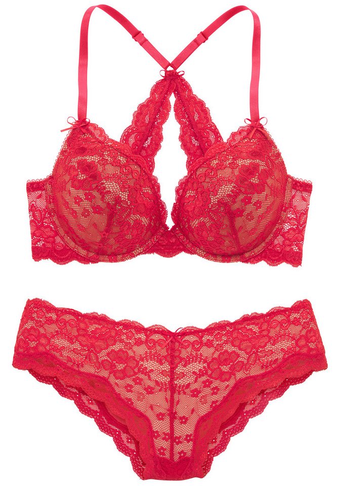 LASCANA Set: Push-up-BH (Set, 2-tlg., BH mit Bügel mit Panty (Dessous-Set) sexy Unterwäsche, sexy Dessous Damen – Bild 2 von 5