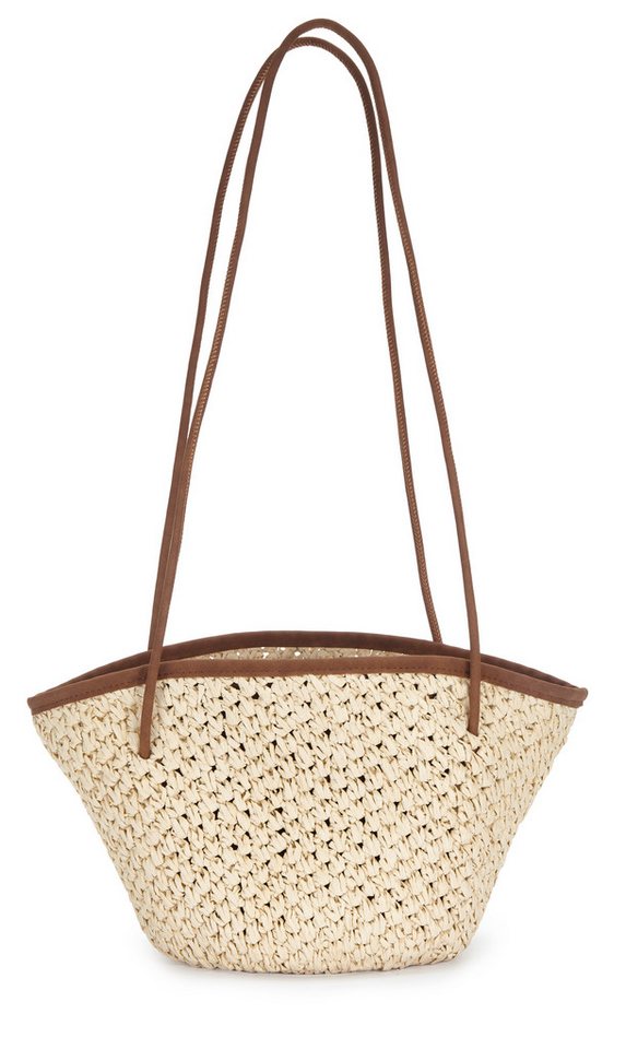LASCANA Shopper Strandtasche, Schultertasche, Korbtasche, Tragetasche, Einkaufstasche, Handtasche in modischer Bast-Optik – Bild 3 von 5