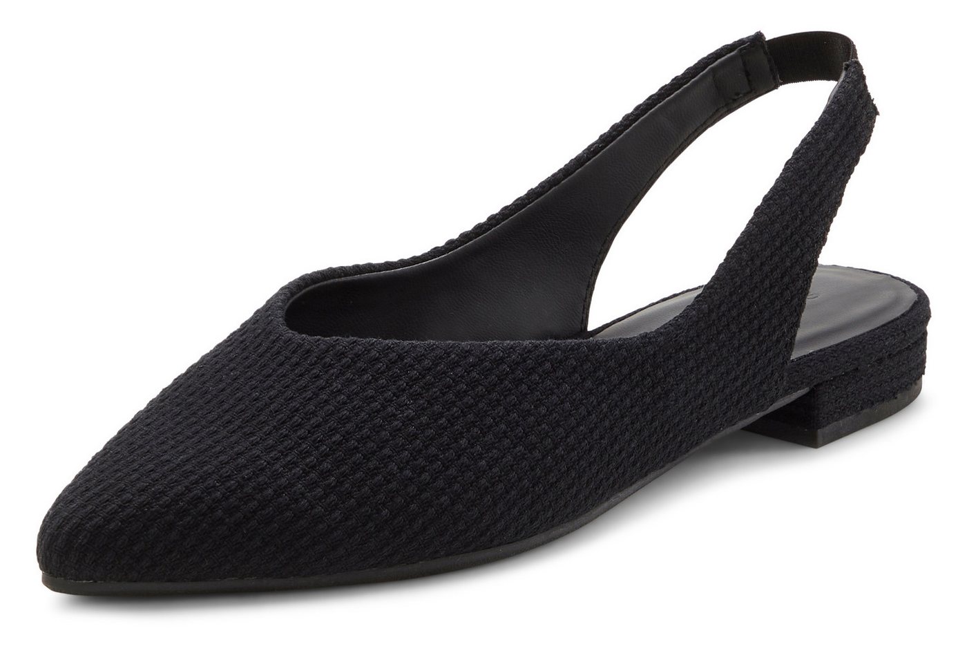 LASCANA Sling-Ballerina, Sandale, Ballerina mit elastischem Riemchen aus Textil VEGAN – Bild 3 von 5