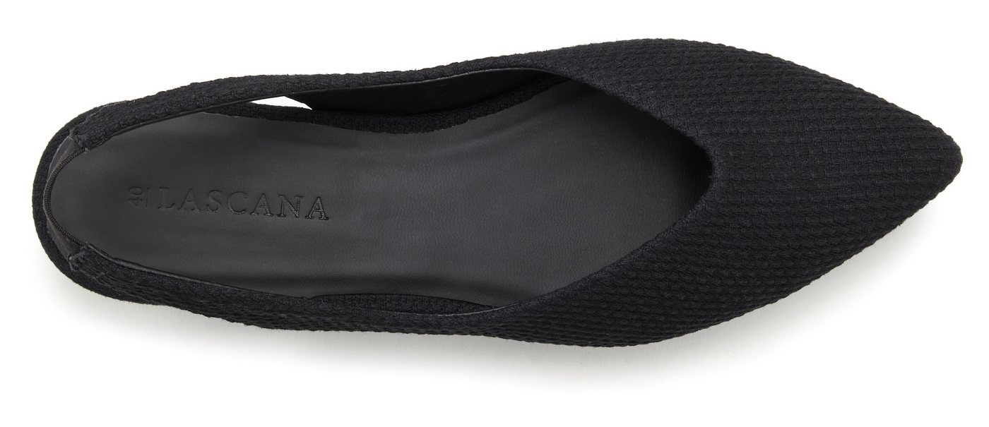 LASCANA Sling-Ballerina, Sandale, Ballerina mit elastischem Riemchen aus Textil VEGAN – Bild 4 von 5