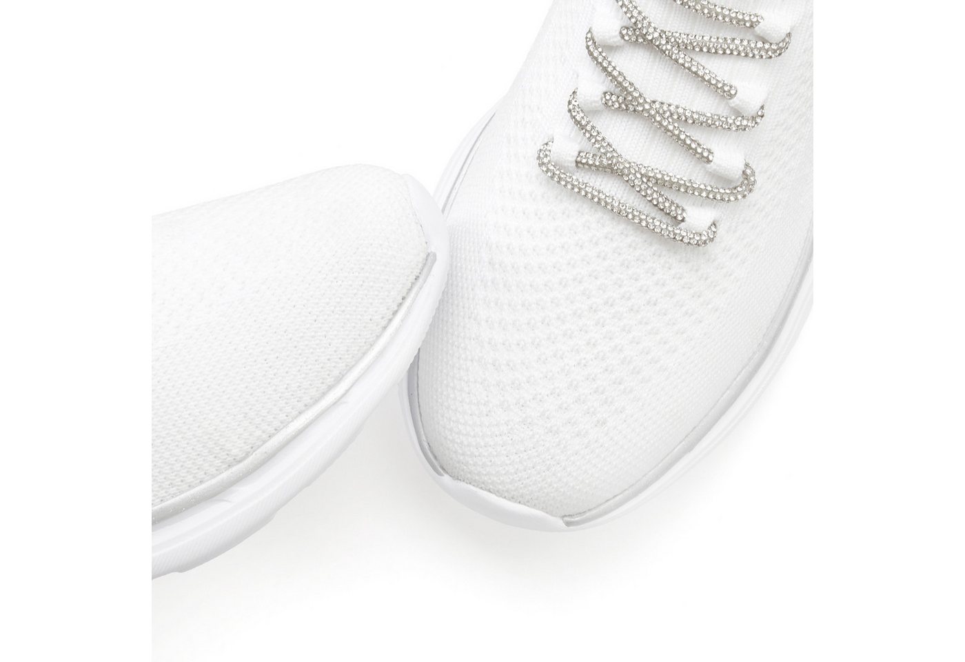 LASCANA Slip-On-Sneaker, Slipper, Freizeitschuh, Sneaker mit modischer Glitzerschnürung VEGAN – Bild 5 von 5