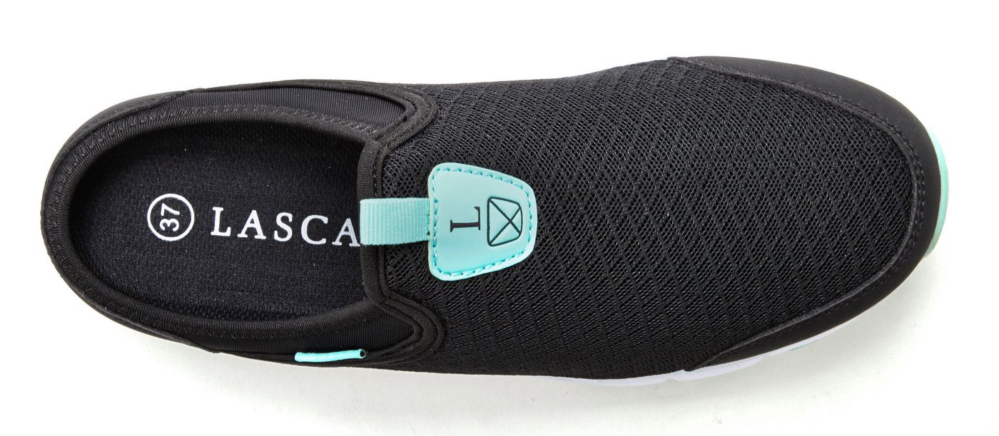 LASCANA Slip-On-Sneaker, Sneaker Halbschuh, Freizeitschuh, Sabot, Clogs aus leichtem Mesh-Material – Bild 4 von 5
