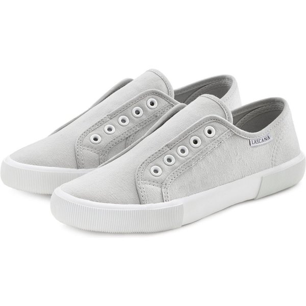 LASCANA Slip-On-Sneaker, Sneaker Slipper, Halbschuh bequem zum Reinschlüpfen VEGAN