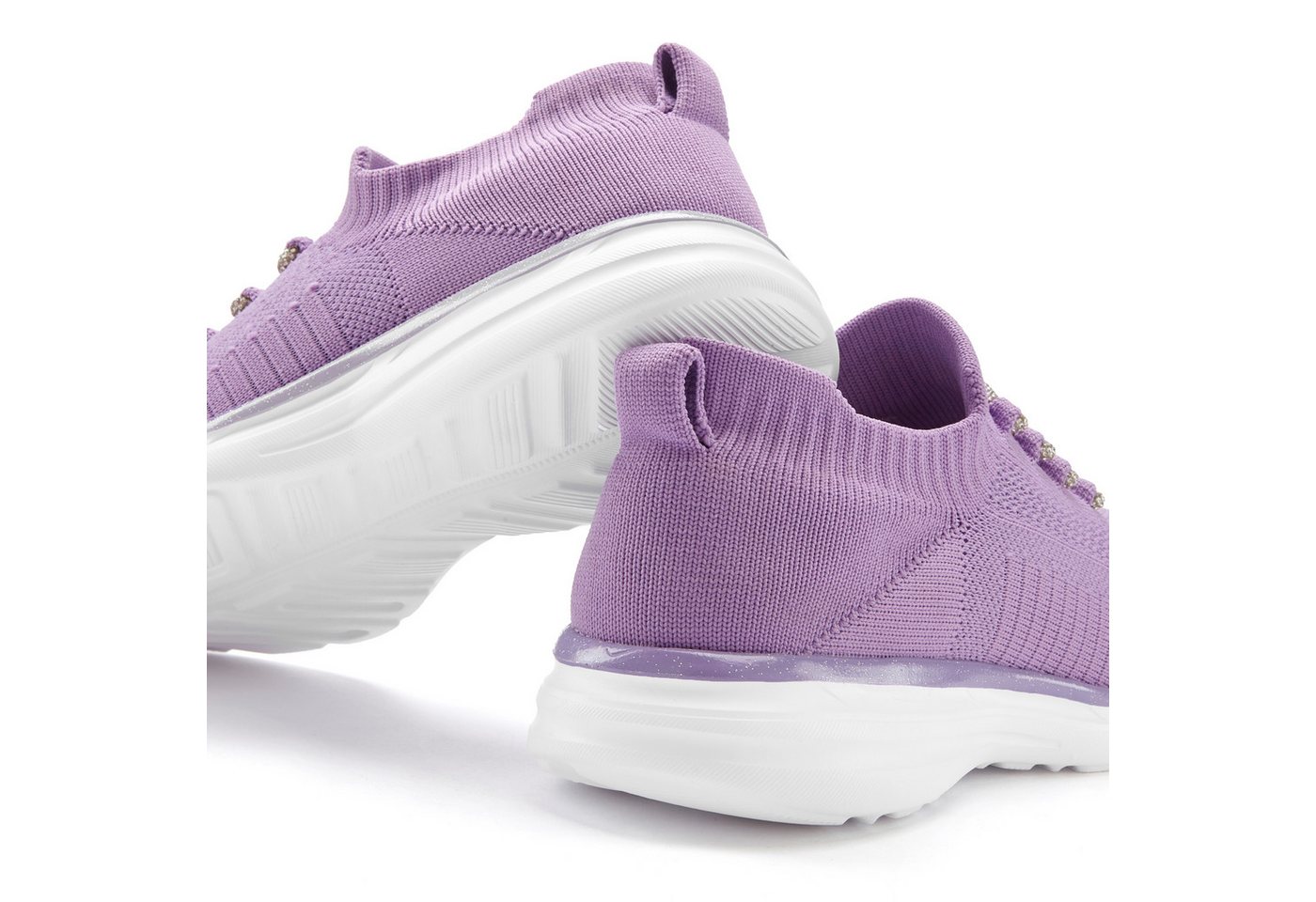 LASCANA Slip-On-Sneaker, Slipper, Freizeitschuh, Sneaker mit modischer Glitzerschnürung VEGAN – Bild 5 von 5