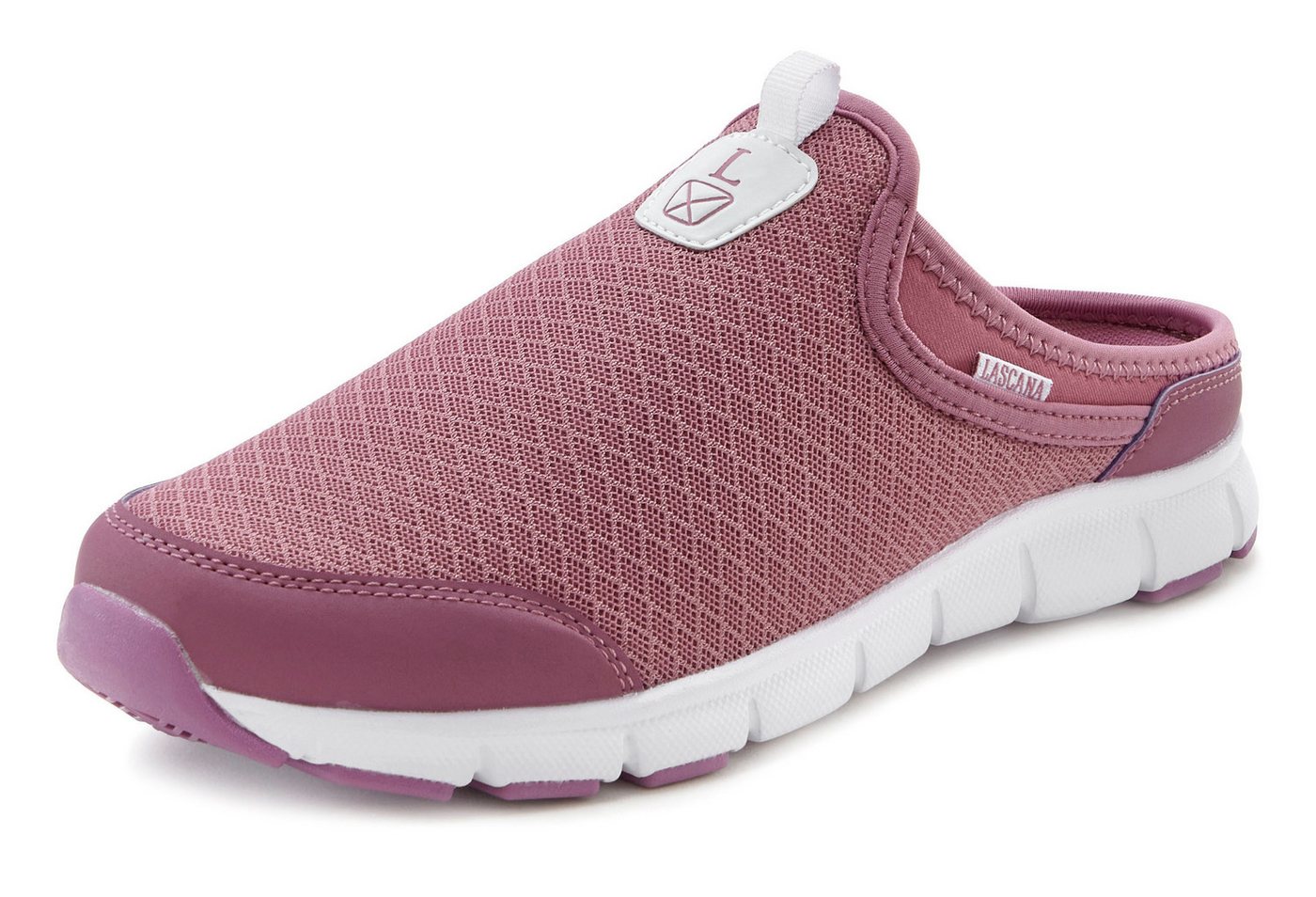 LASCANA Slip-On-Sneaker, Sneaker Halbschuh, Freizeitschuh, Sabot, Clogs aus leichtem Mesh-Material – Bild 3 von 5