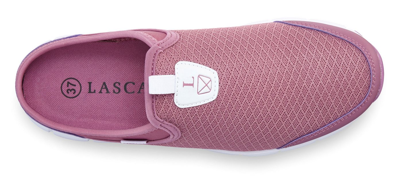 LASCANA Slip-On-Sneaker, Sneaker Halbschuh, Freizeitschuh, Sabot, Clogs aus leichtem Mesh-Material – Bild 4 von 5