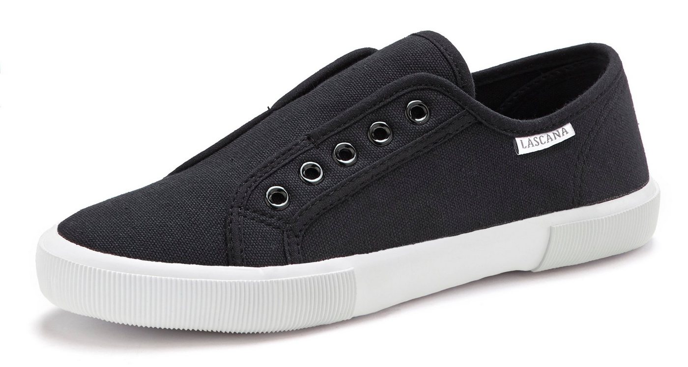 LASCANA Slip-On-Sneaker, Sneaker Slipper, Halbschuh bequem zum Reinschlüpfen VEGAN – Bild 2 von 5