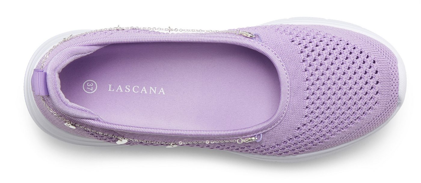 LASCANA Slip-On-Sneaker, Freizeitschuh, Slipper, Sneaker Ballerina, Halbschuhe zum Reinschlüpfen VEGAN – Bild 3 von 5