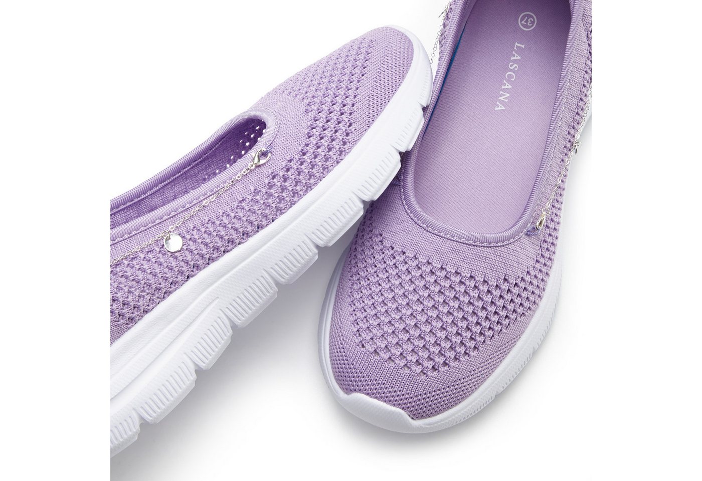 LASCANA Slip-On-Sneaker, Freizeitschuh, Slipper, Sneaker Ballerina, Halbschuhe zum Reinschlüpfen VEGAN – Bild 5 von 5