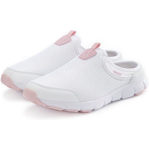 LASCANA Slip-On-Sneaker, Sneaker Halbschuh, Freizeitschuh, Sabot, Clogs aus leichtem Mesh-Material