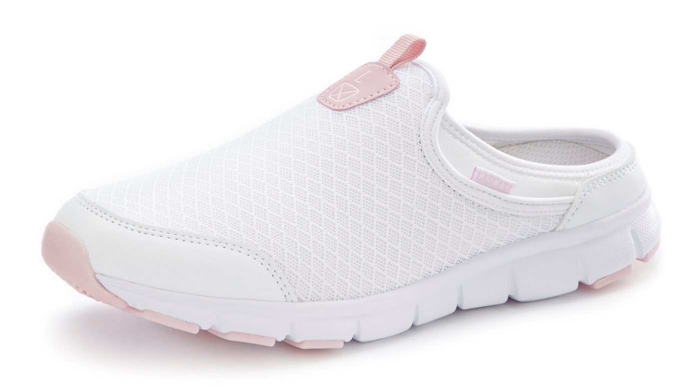 LASCANA Slip-On-Sneaker, Sneaker Halbschuh, Freizeitschuh, Sabot, Clogs aus leichtem Mesh-Material – Bild 3 von 5