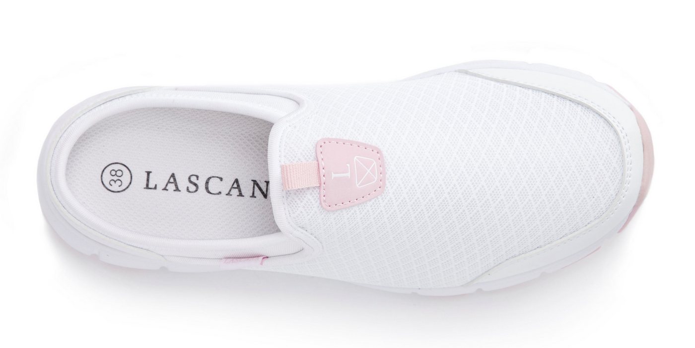 LASCANA Slip-On-Sneaker, Sneaker Halbschuh, Freizeitschuh, Sabot, Clogs aus leichtem Mesh-Material – Bild 4 von 5