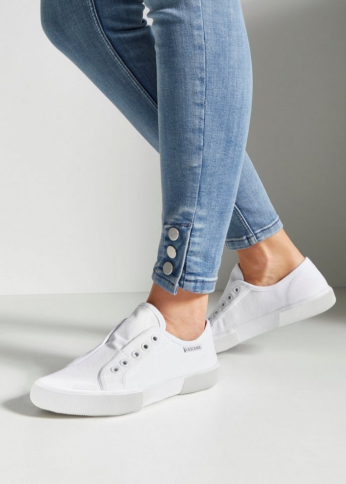 LASCANA Slip-On-Sneaker, Sneaker Slipper, Halbschuh bequem zum Reinschlüpfen VEGAN – Bild 2 von 5